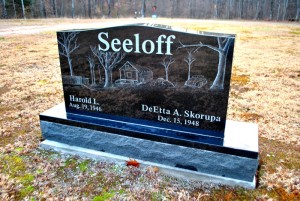 Seeloff Grave Stone Black With Etching